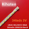 LED Backlight Strip for 1PCS LED backlight for 24E600E 24E5CHR LBUA-SEL236V3-S06A ShineOn 2D00334 Rev.B