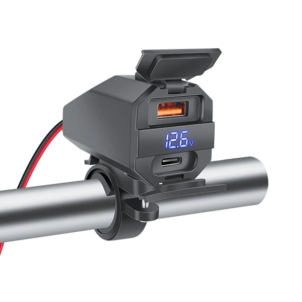 100W Motorcycle Vehicle-Mounted Charger Waterproof Adapter 1