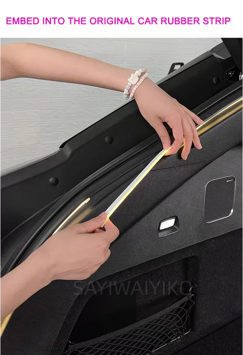 For MG ZS HYBRID+ 2025 2026 Car Boot Luminous Trunk LED Ligh