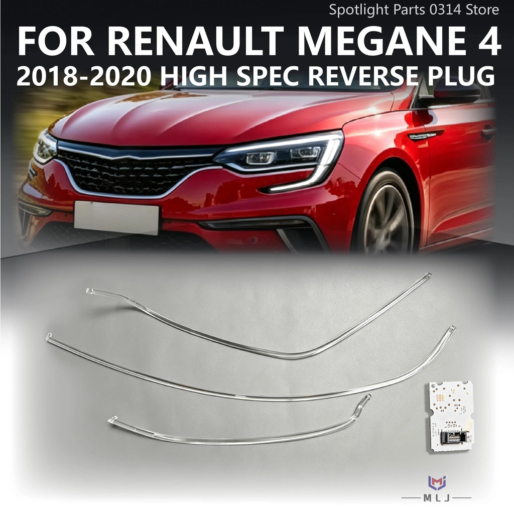DRL Light Guide Strip Light Tube Bar White DRL Chip Angel EYe Board for Renault 2018-2020