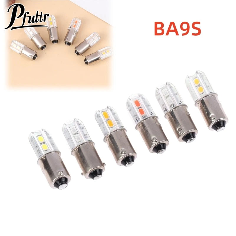 1Pcs BA9S Led Bulb 6V Upgrade Bulbs 4LED Lamp Replacement Fo