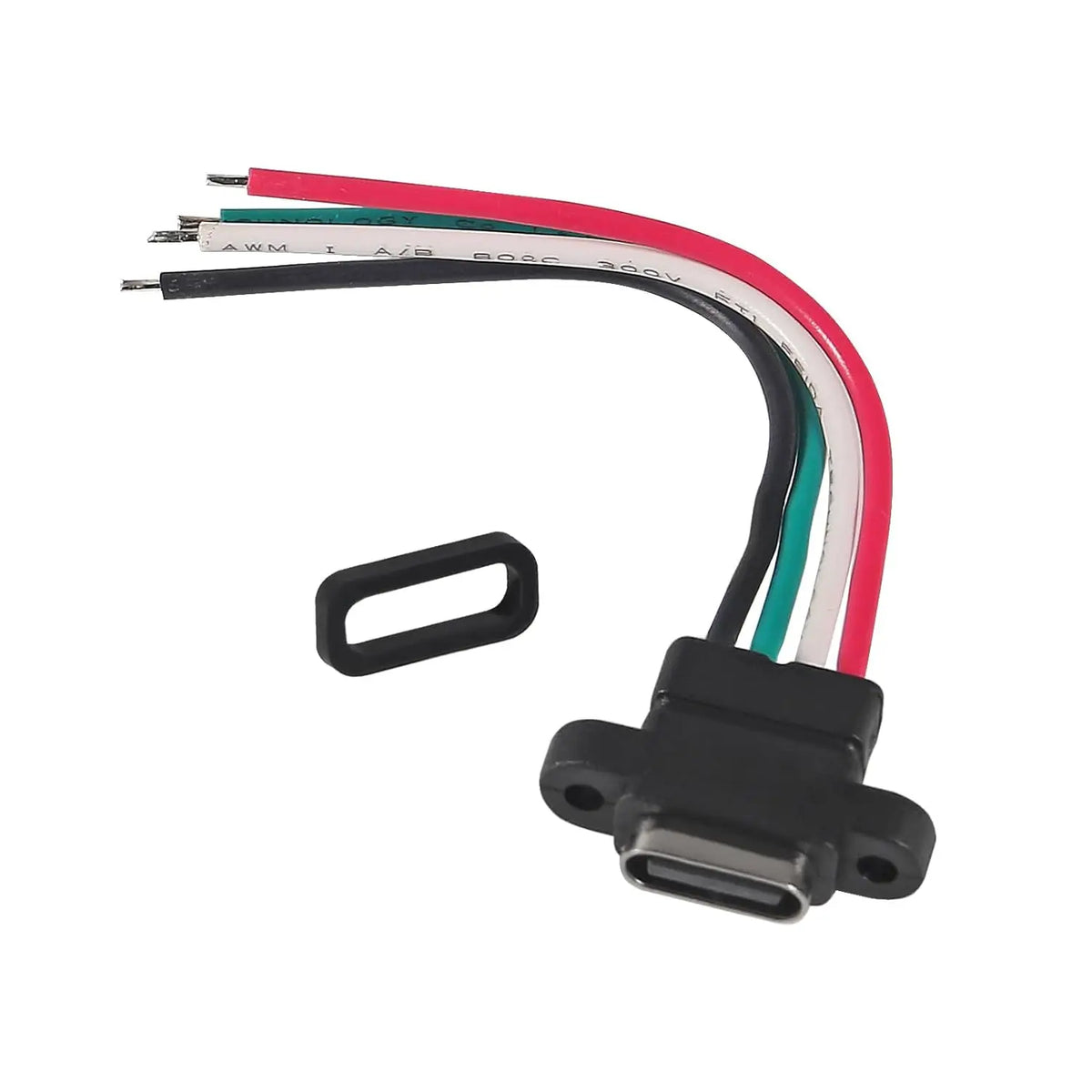 8pcs USB Connector Type-C Female Chassis 4 Pin for DIY Water