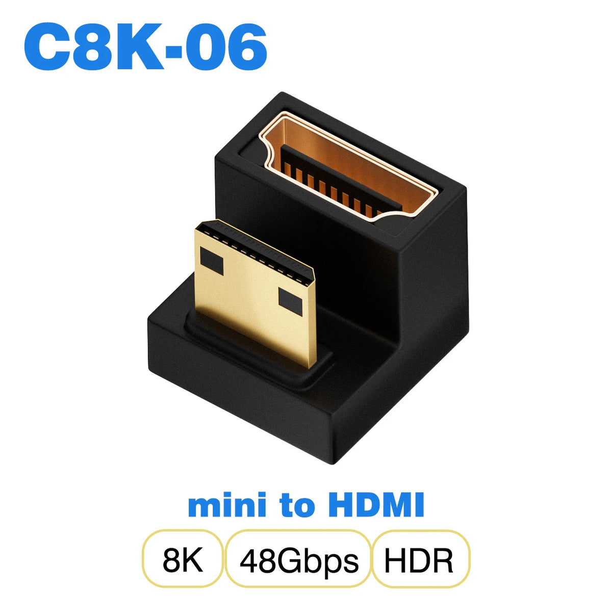 HDMI-Compatible Cable Adapter Mini Micro HDMI to HDMI 2.1 Converter 48Gbps 8K60Hz 4K120Hz for HDTV Projector PS4 PS5 Laptop PC