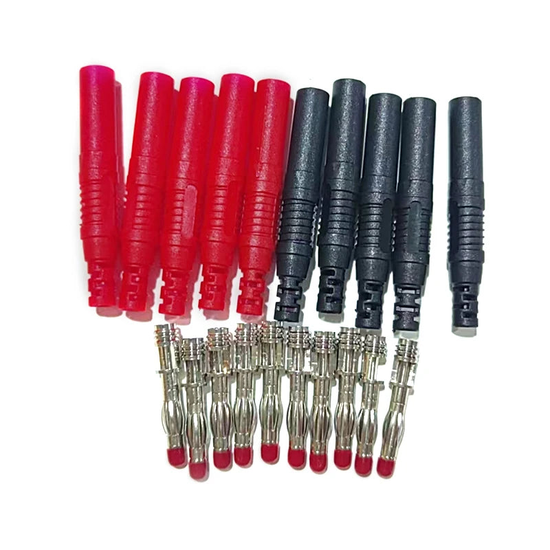 10Pcs/set Straight Insulated Safety 4mm Male Banana Plug Wir