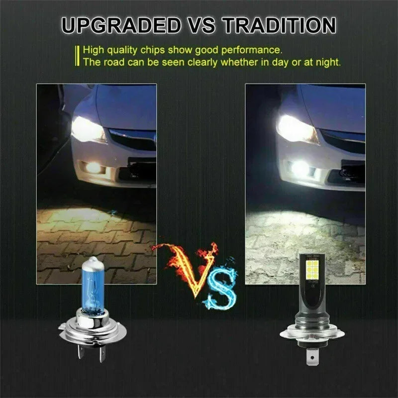 2Pcs H7 12LED Car Headlight Bulb Kit Waterproof Car Fog Ligh