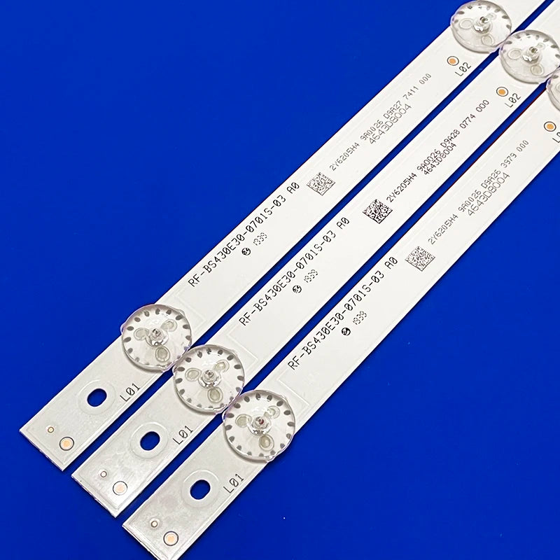 LED Backlight Strip for H-LED43ES5004 43E20S RF-BS430E30-0701S-03 A0 LC430DUQ-SKA3, SDL430FY(LD0-F65)