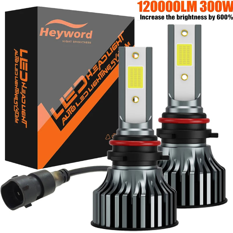 Heyword 2Pcs LED H4 H7 Car Headlight H1 LED Bulb H8 H11 9005 HB3 9006 HB4 9004 H3 H13 Led Lights 120000LM Turbo Lampada 12V