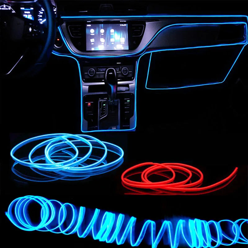1M/3M/5M Car Interior Led Decorative Lamp EL Wiring Neon Str