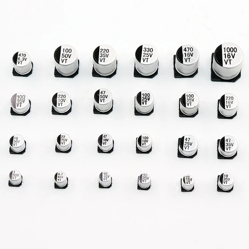 20pcs SMD 50V 35V 25V 16V 10V 100UF 220UF 47UF 33UF 22UF 10U