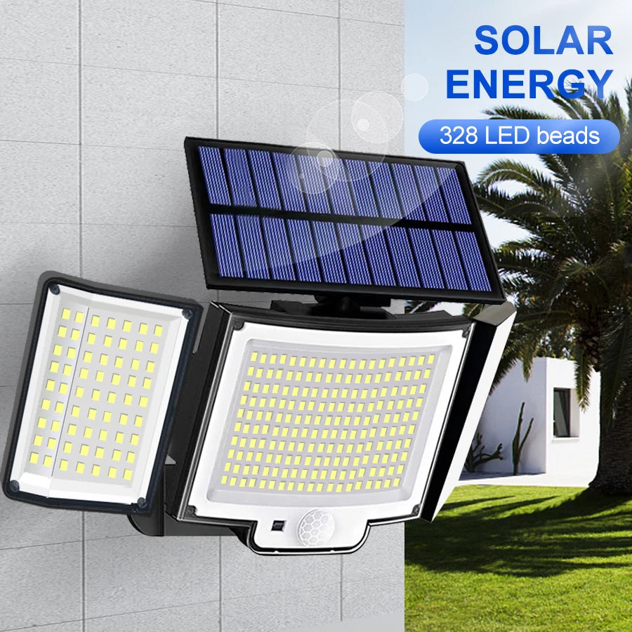 Solar Light Outdoor 328/348 LED Integrated Super Bright Moti