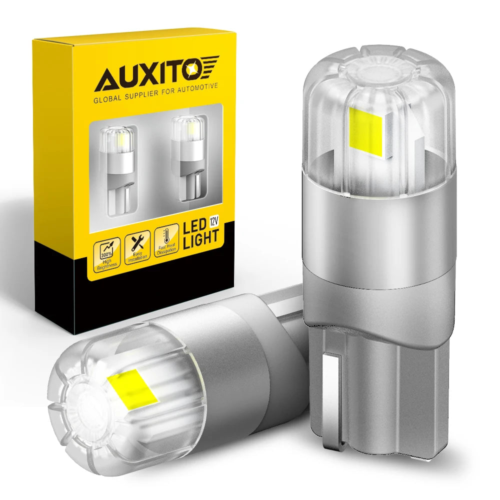 AUXITO 2Pcs W5W LED T10 LED Bulbs Canbus 3030SMD For Car Par