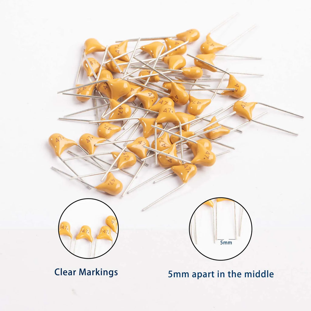 480pcs Ceramic Capacitor Assortment Kit For Guitar Capacitor