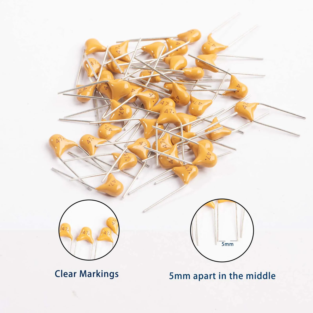480pcs Ceramic Capacitor Assortment Kit For Guitar Capacitor