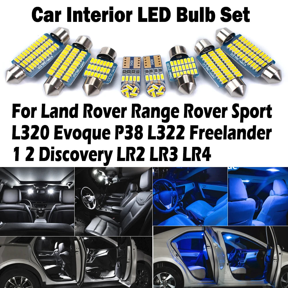 LED Interior Light Kit for Land Rover L320 L322 LR4 - Canbus Error-Free Interior Bulbs