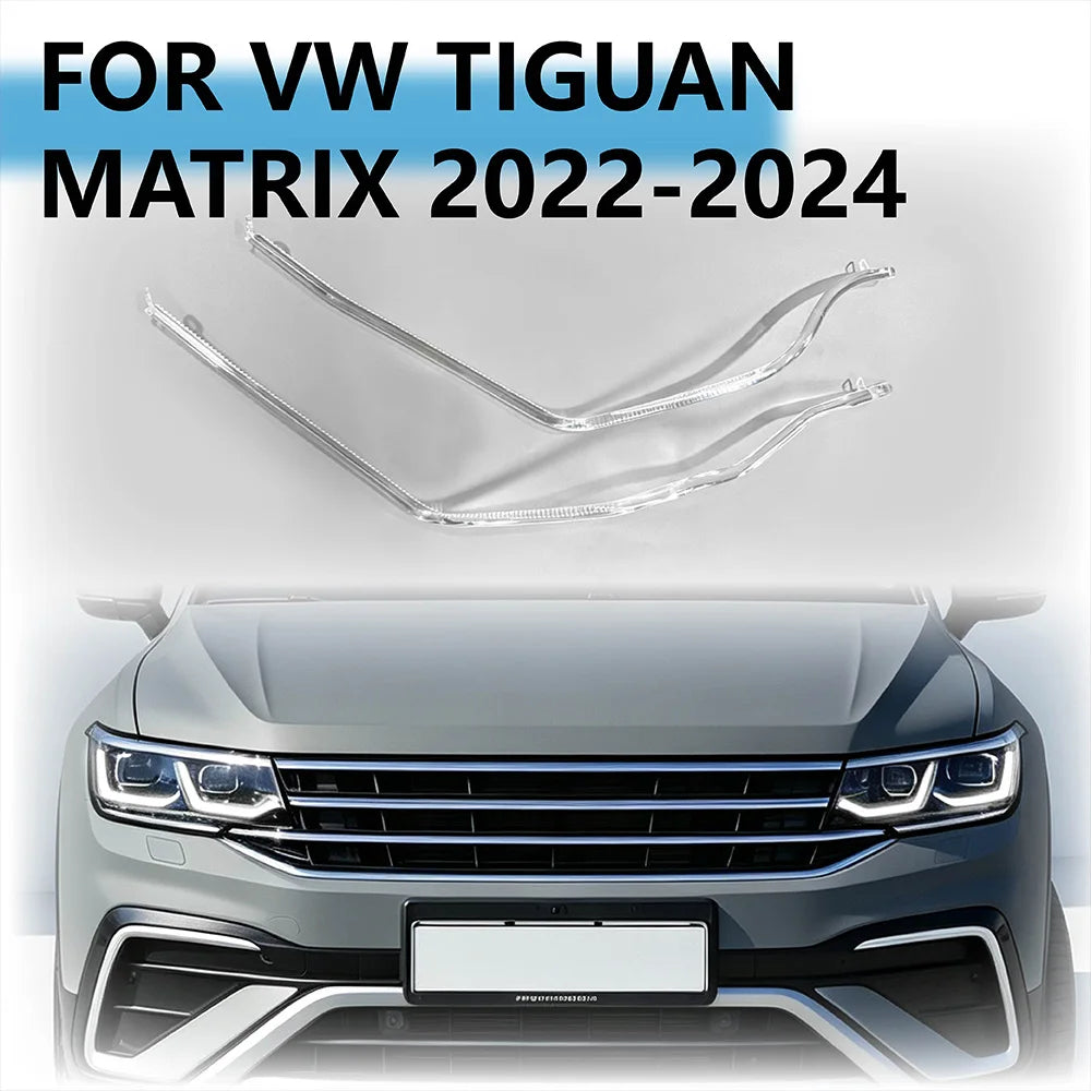 Angel Eye DRL Acrylic Light Guide Tube Strips Daytime Running Light Replacement For Volkswagen Tiguan Matrix