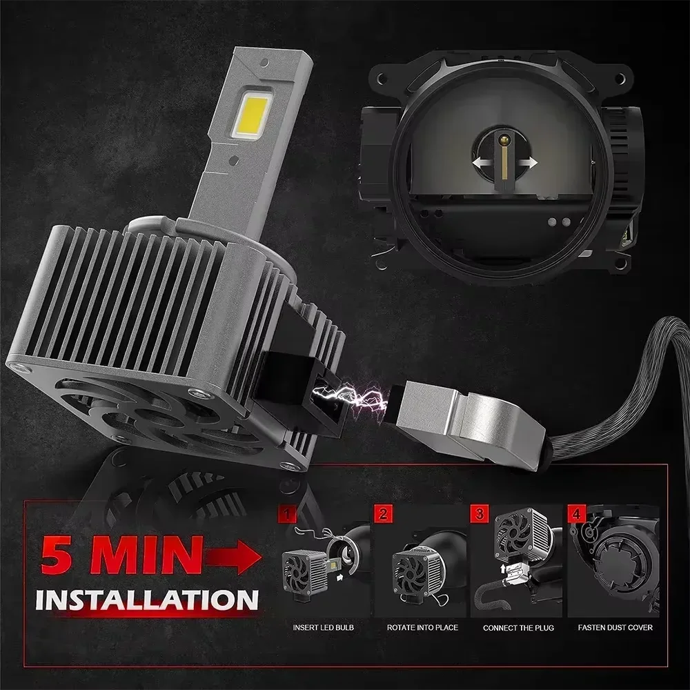 2PCS D1S D3S LED 300W Car Headlights Bulbs D2S D4S D5S D8S T