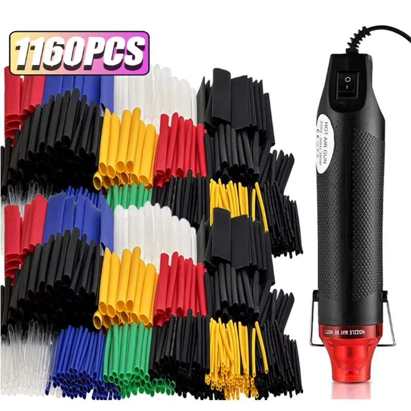 1160/580/164PCS Heat Shrink Tubing Kit Wire Shrinking Wrap C