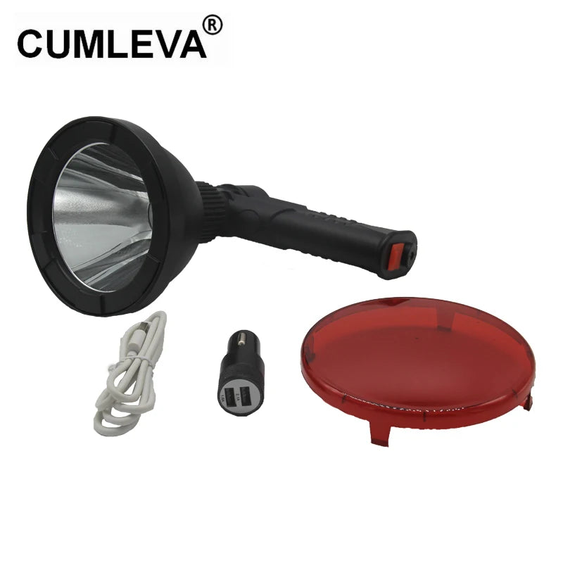 NEW USB Rechargeable Torches Big Head 5 LED Flashlight 25W H