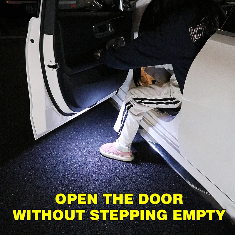 SEAMETAL LED Car Door Opening Warning Atmosphere Light Auto 