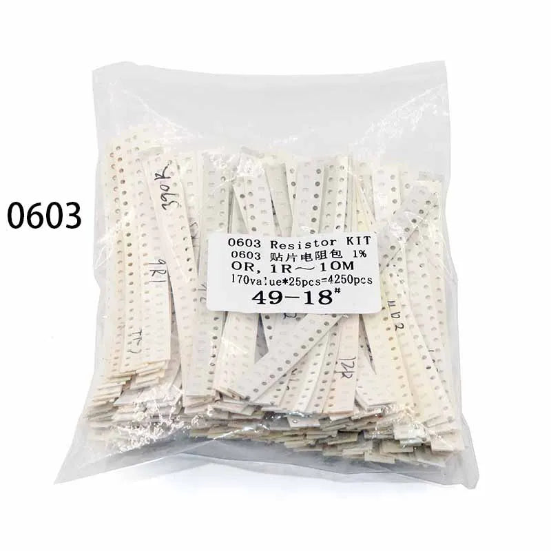 1500PCS/Set Resistors Assorted Set SMD 60 Values X 25Pcs 0R-