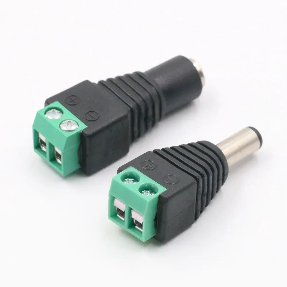 5Pcs/Pairs 12V DC Power Male Connector 5.5mm x 2.1mm 5.5mm x