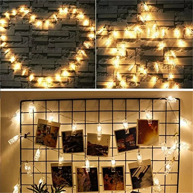 3m 20 LED Photo Clip Fairy String lights Card Holder Garland
