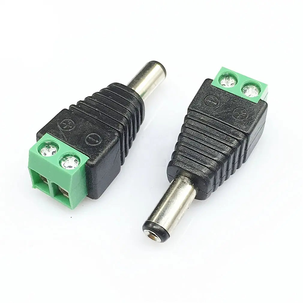 LED Connector Male+Female 2.1x5.5mm 12V DC Power Jack Plug A