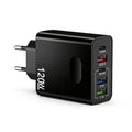 120W Multi Port USB C Fast Charger PD Charging Type C QC3.0 Wall Phone Adapter for iPhone 17 Samsung Xiaomi Huawei EU US UK Plug