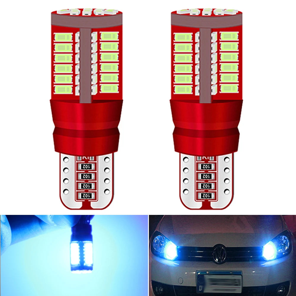2pcs T10 W5W Car Interior Reading Dome Light Side Marker Lamp 168 194 LED Auto Wedge Parking Bulb For Golf 7 4 6 Mk7 5 Gti Mk5 3