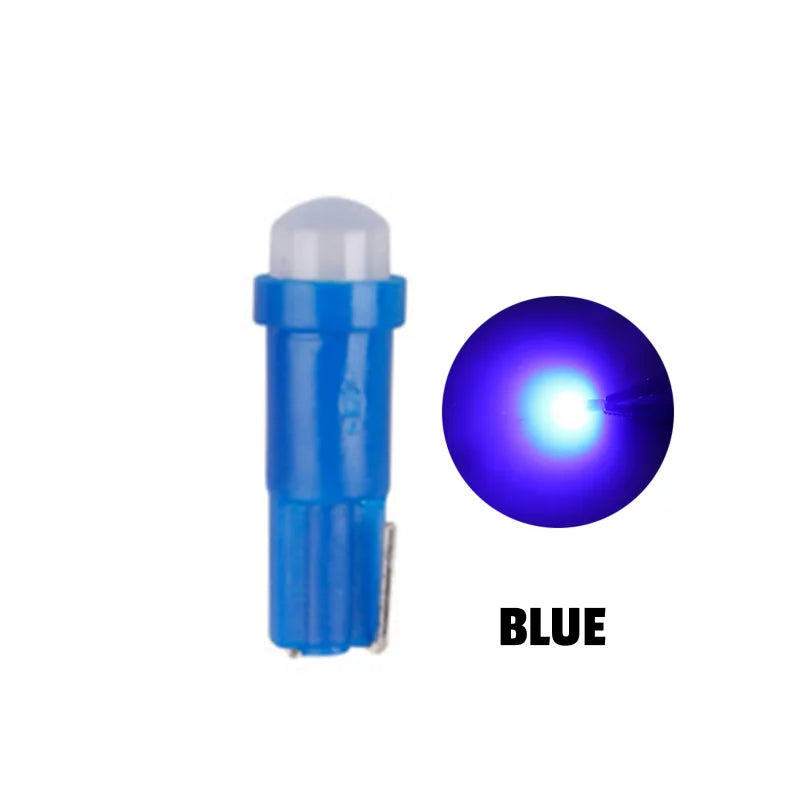 10/20pcs Car Wedge Dashboard Light T5 LED W3W Silicone Gauge Indicator Wedge Auto Instrument Lamp Car Interior Reading Light 12V