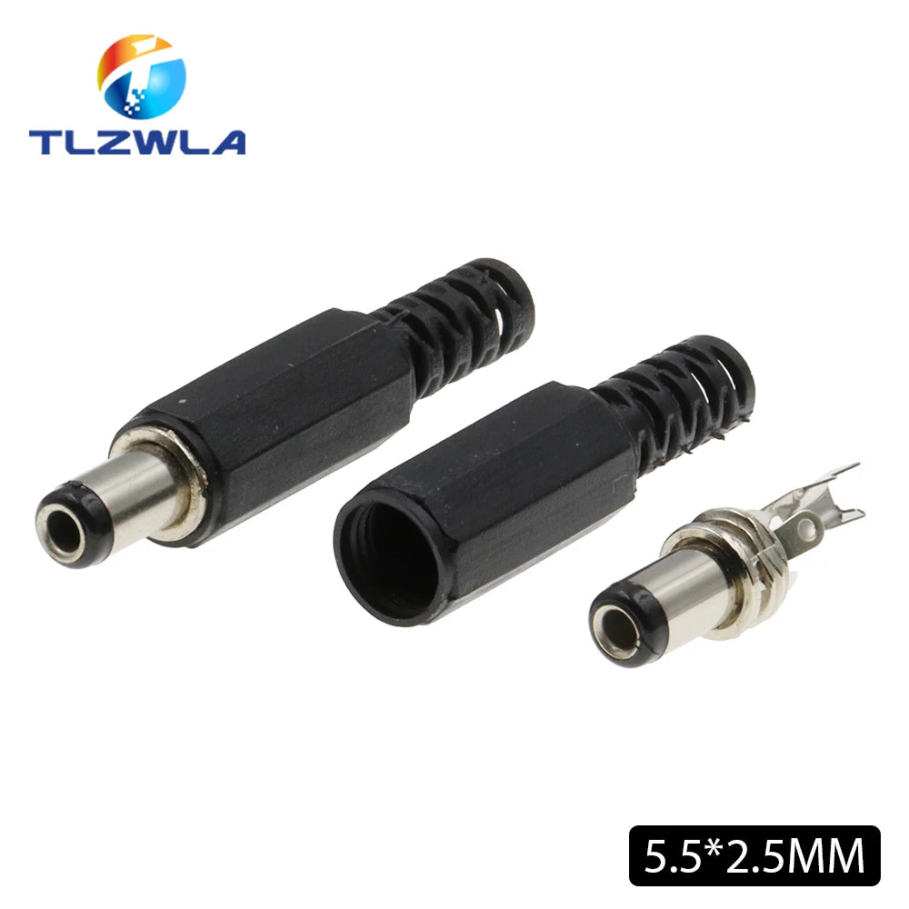10PCS DC Power Plug 5.5 2.1mm 5.5 2.5mm 3.5 1.35mm 6.3 3.0mm