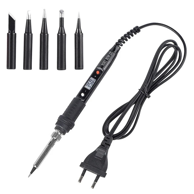 JCD 60W/80W Electric Soldering Iron Adjustable Temperature Digital Display Electronic Welding Repair Tools With Solder Tin Iron