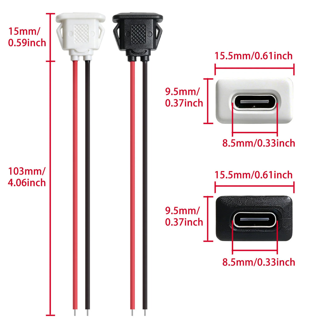 5/10pcs Type-C Female Chassis Connector USB C Female Chassis