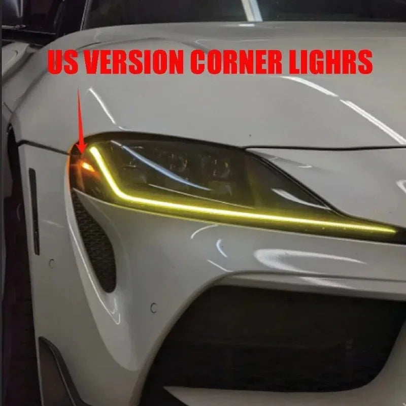 Angel Eye DRL LED Boards for Toyota GR Supra A90 A91 2020 2021 2022 2023 Headlight Daytime Running Light Red