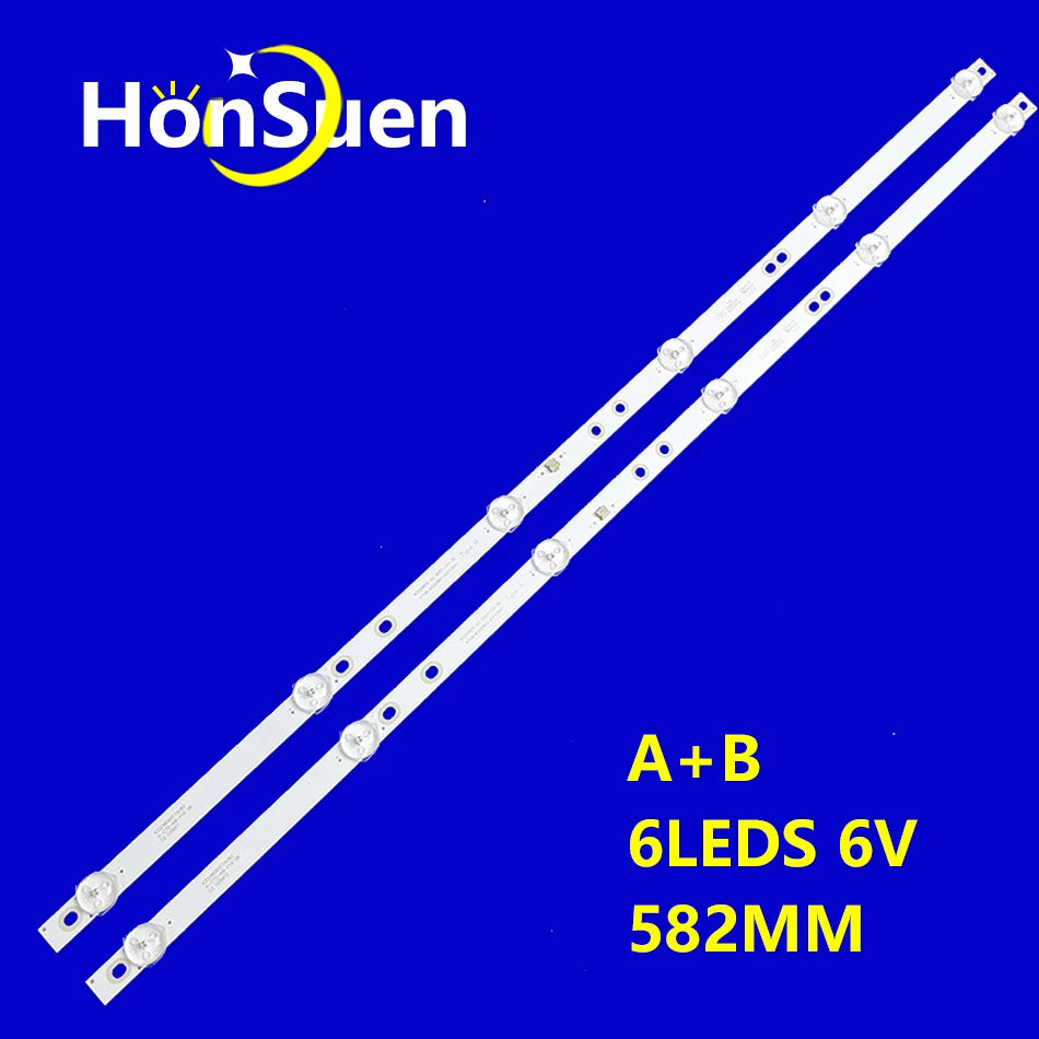 LED Backlight Strip for 100% New 2pcs/Kit LED strips for 32 TV AKAI AKTV3225 ROMSAT 32HSK1810/T2 TELESYSTEM