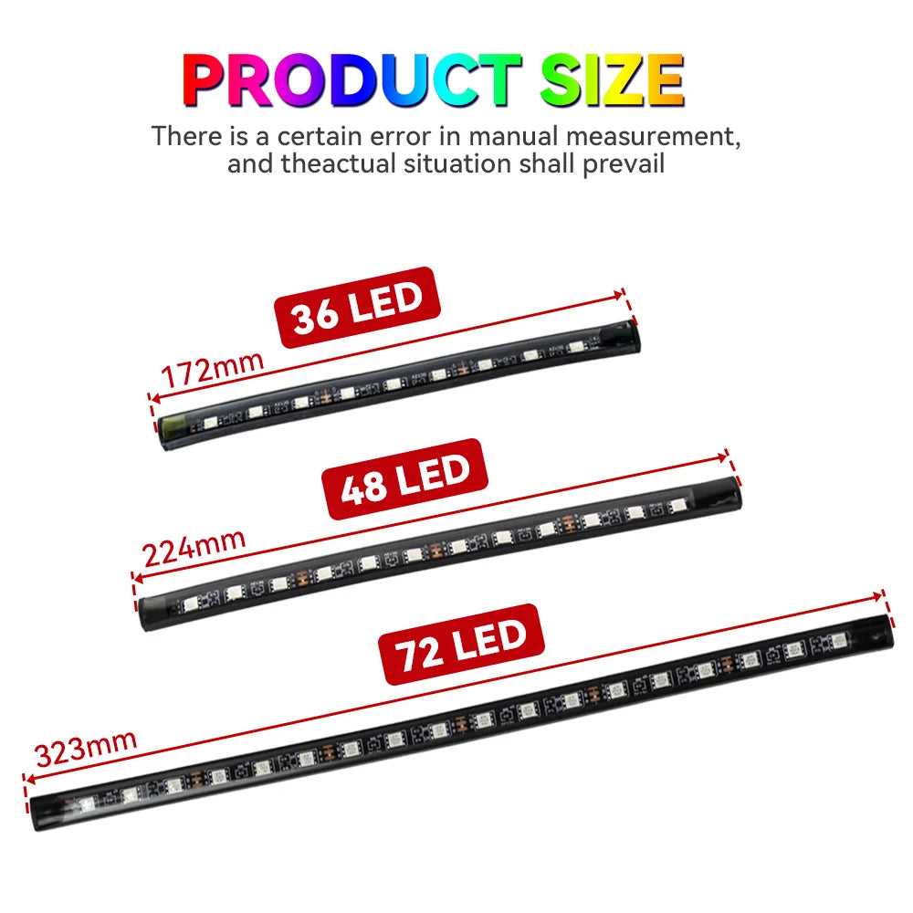 Car RGB Ambient Light LED Auto Foot Strips with USB Cigarett