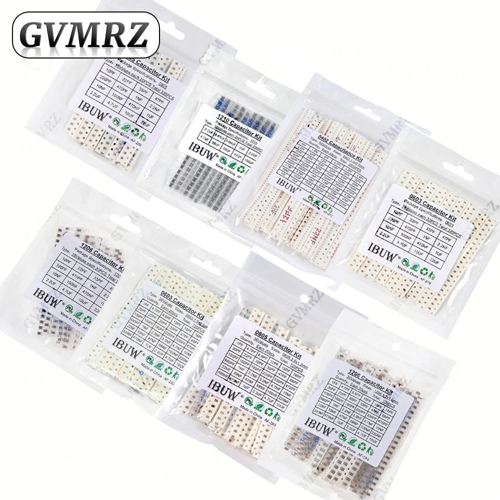 0603 0402 0805 1206 SMD Ceramic Capacitor Assorted Kit 1pF -