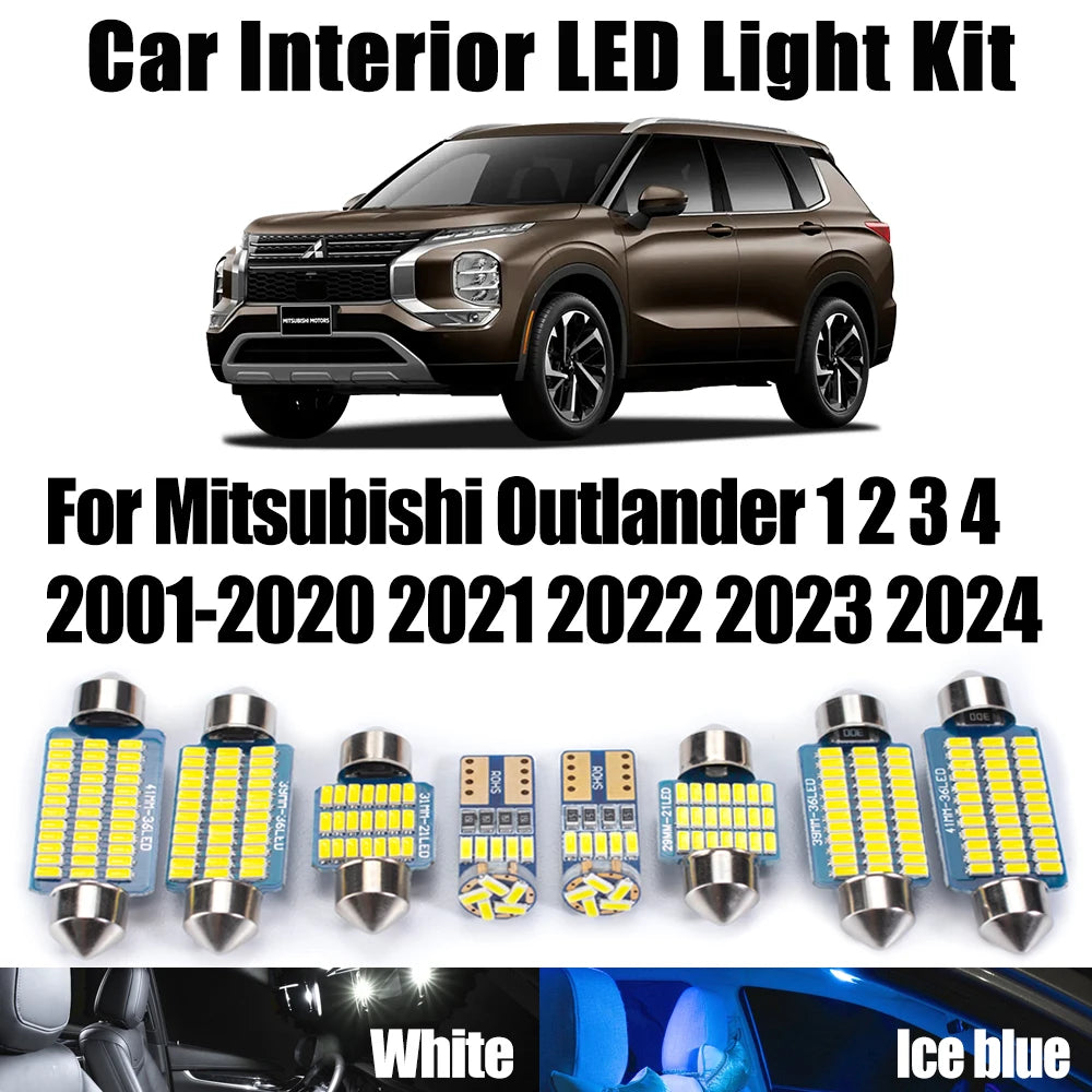 Canbus LED Interior Light Kit For Mitsubishi Outlander 1 2 3