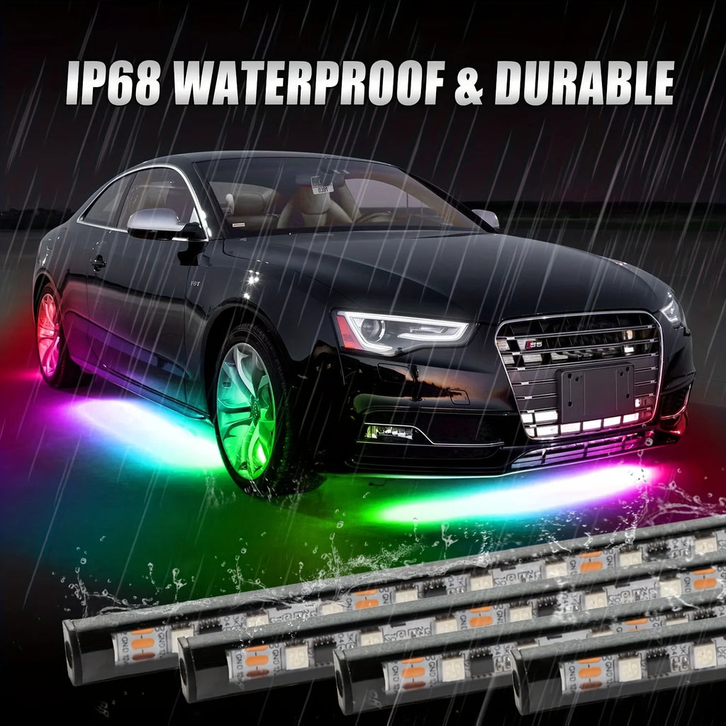 RGB Flexible Car Underglow Light Strip 12V LED Underbody Amb