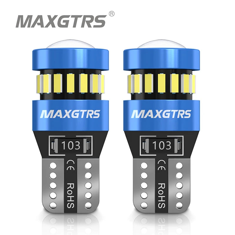 2PCS T10 W5W LED Bulbs Red Canbus 194 168 LED Clearance Yell