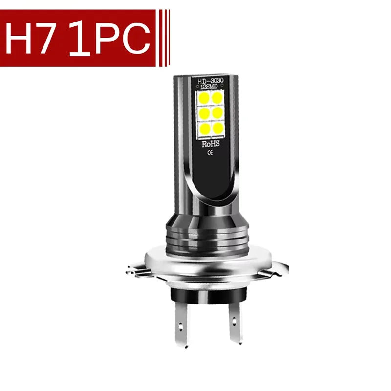 1/2/4/8PCs H7 Led Headlight Bulb Kit Car Fog Light Bulbs 12V 55W High Power Auto Fog Lamp 6000K Headlamp H7 Super Bright Bulbs