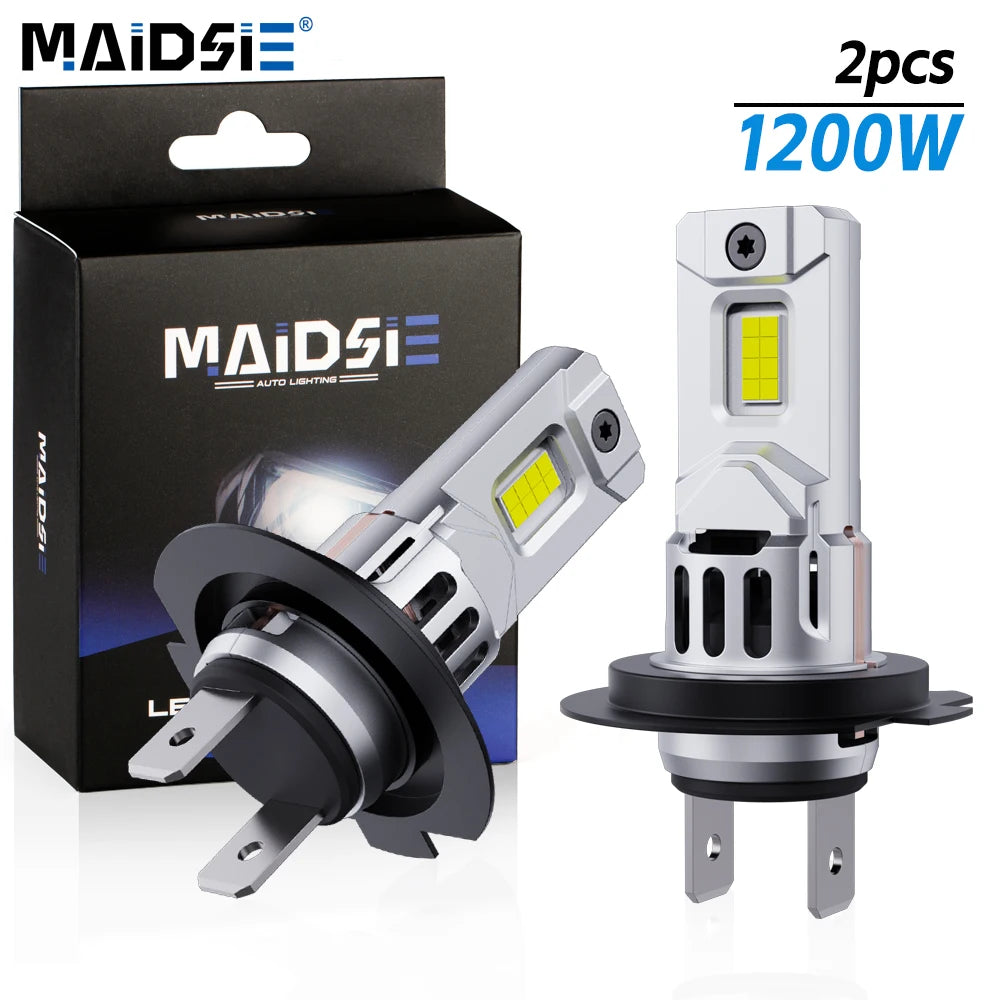 MAIDSIE H7 LED Headlight Bulb Mini Wireless 1200W 220000LM 6
