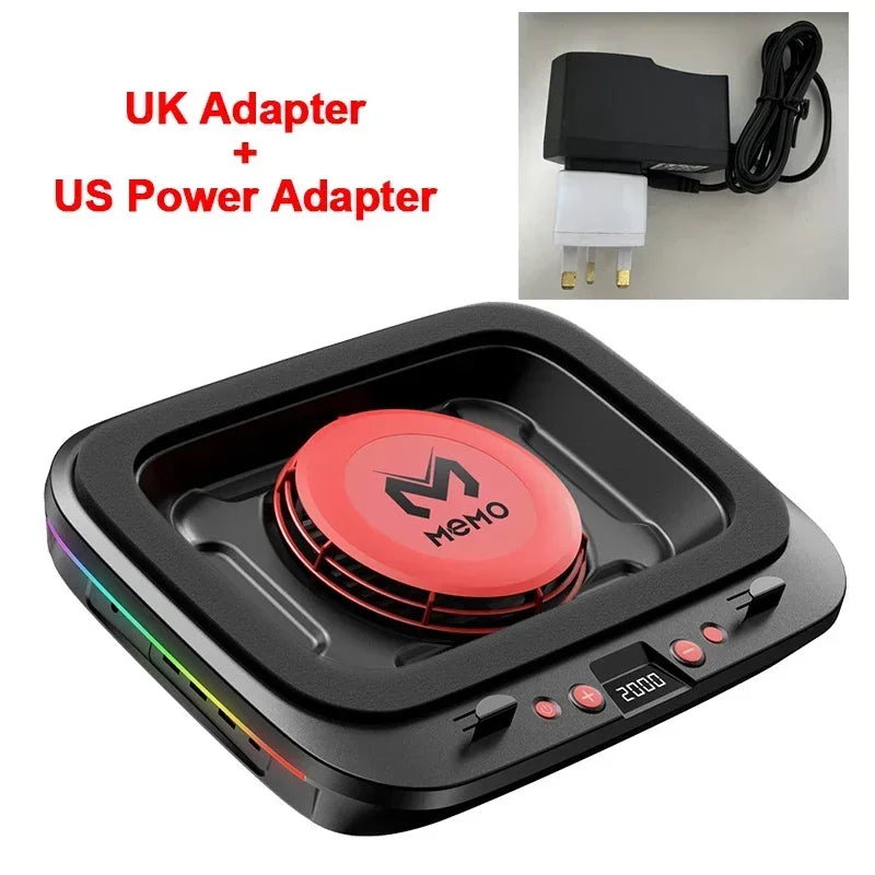 MEMO FL08 7 Angle Adjustable Notebook Powerful Fan Cooling Pad for 14-19 Game Laptop Cooler Strong Wind Kickstand Base Bracket