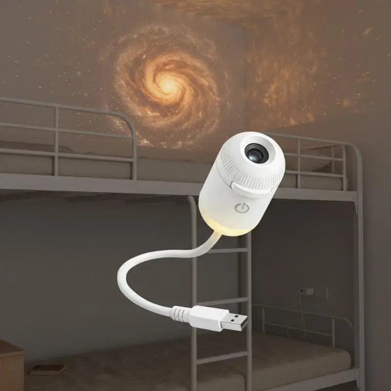 2-in-1 Mini Galaxy Star Projector Night Light LED Starry Sky