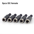 5pcs 10pcs DC female male Power Plug 5.5mm x 2.1mm Male Female Jack Socket Adapter Connectors Set For DIY Projects Connector