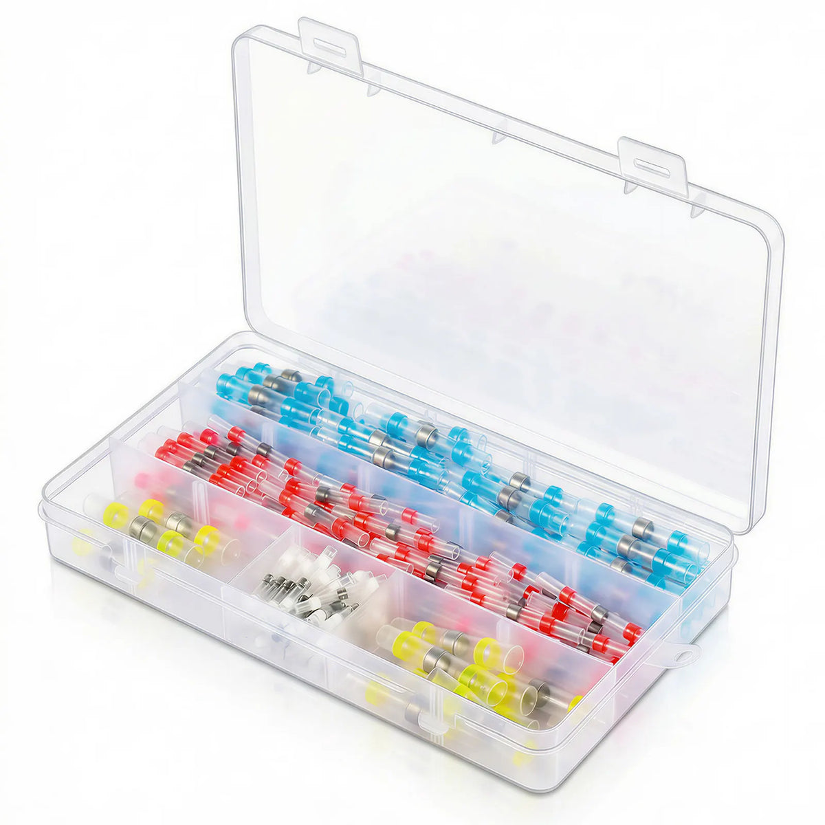 200 PCS Solder Seal Wire Butt Connectors Welding Ring Heat Shrink Terminal Waterproof Insulated Electrical Wire Terminals