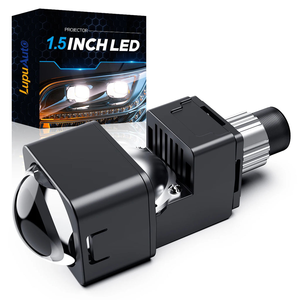 12V Motorcycle 1.5 Inch mini Bi Led Projector Lens Headlight