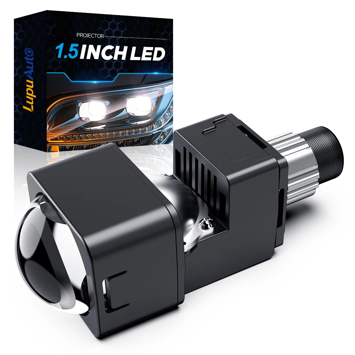 12V Motorcycle 1.5 Inch mini Bi Led Projector Lens Headlight