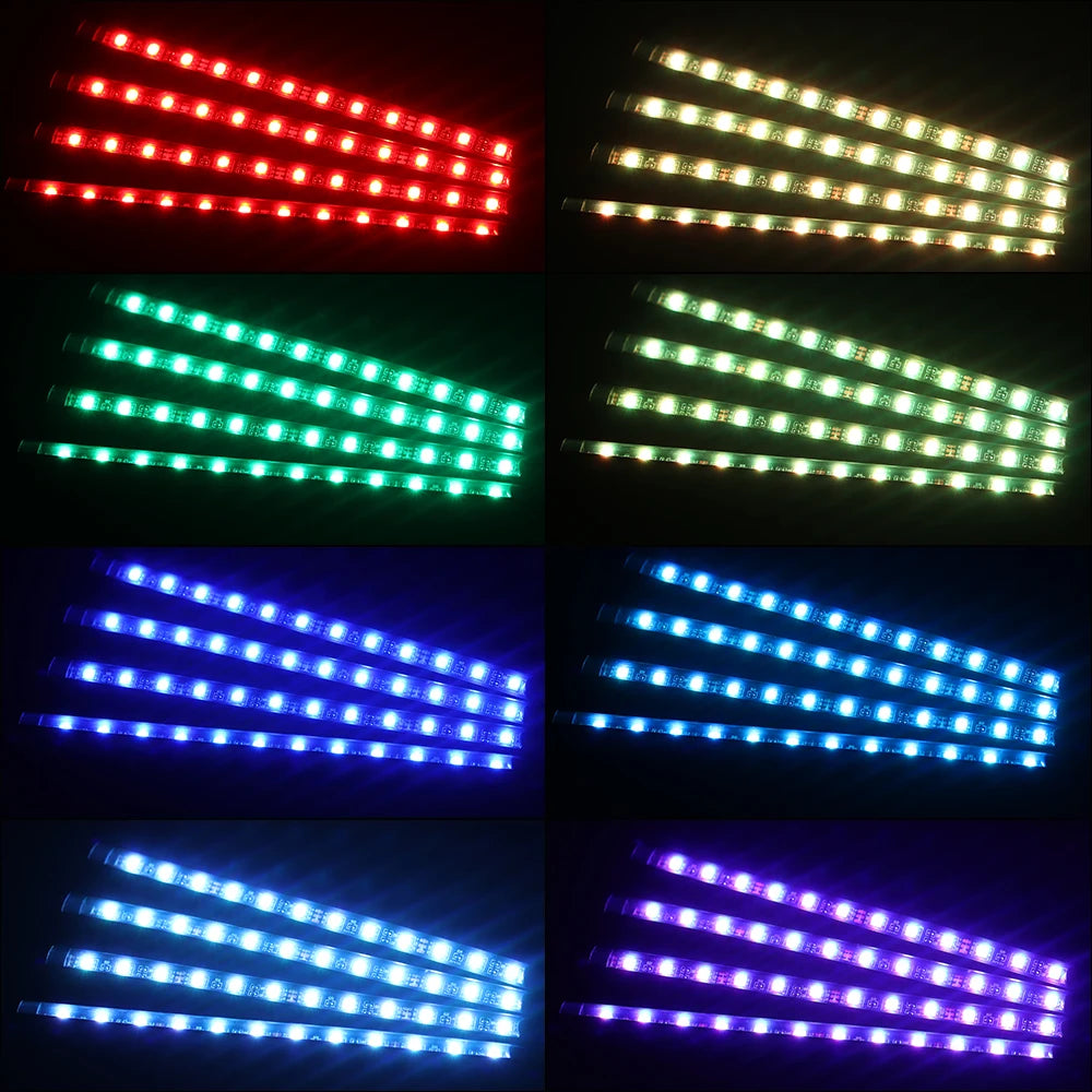 72/48/36 LED RGB Car Foot Ambient Light with USB Cigarette A