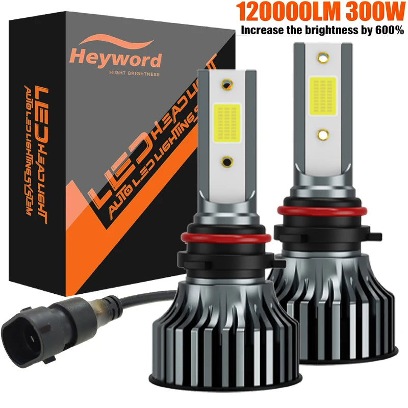Heyword 2Pcs LED H4 H7 Car Headlight H1 LED Bulb H8 H11 9005 HB3 9006 HB4 9004 H3 H13 Led Lights 120000LM Turbo Lampada 12V